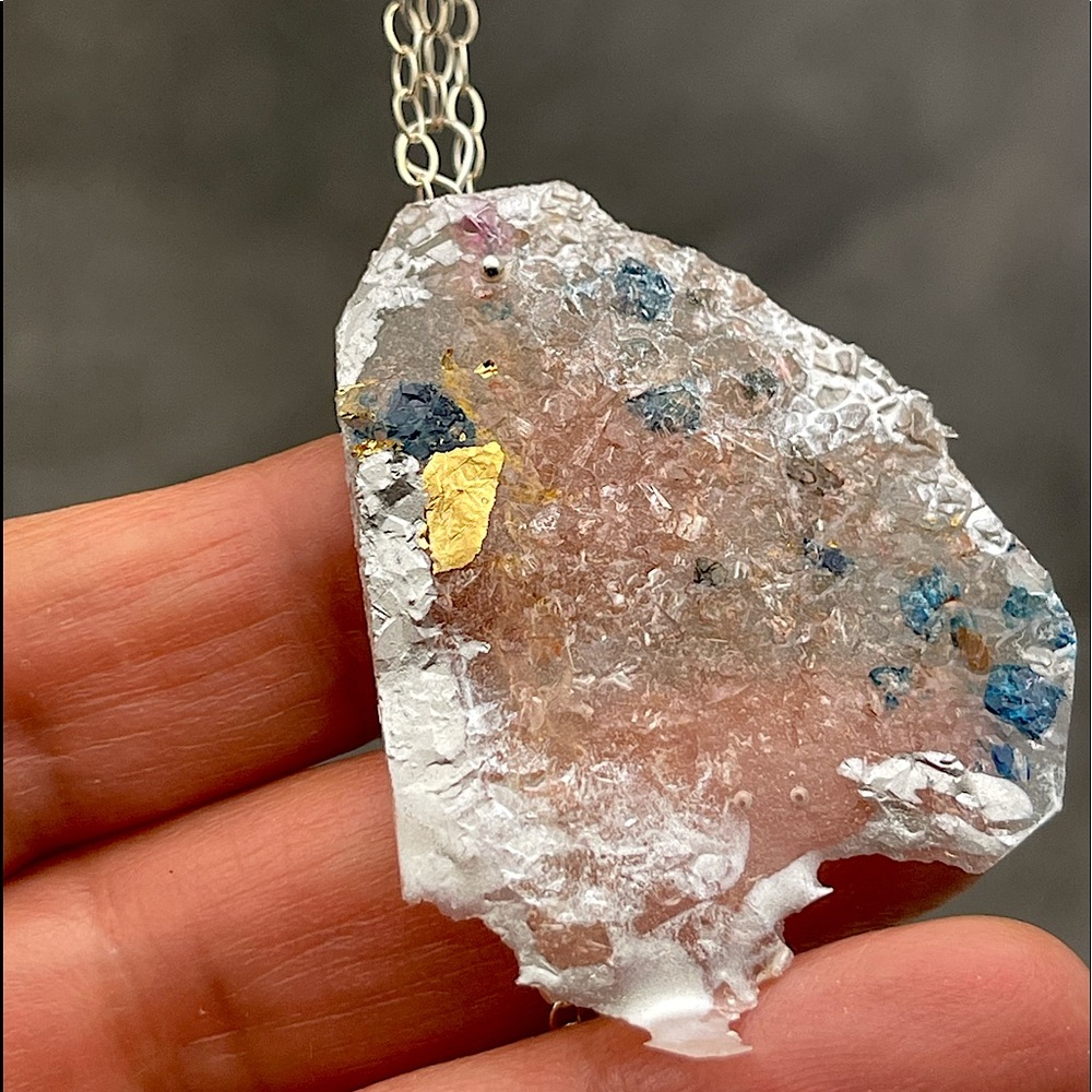 Matana Handmade long sterling silver necklace - Picture 11 of 12